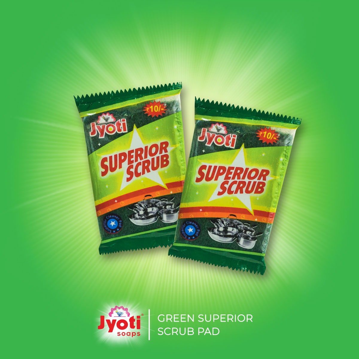 Jyoti Green Superior Scrub Pad